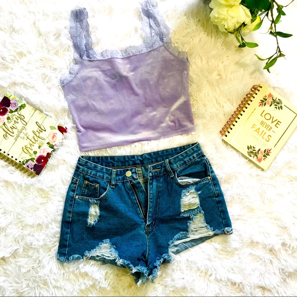 SHEIN denim shorts